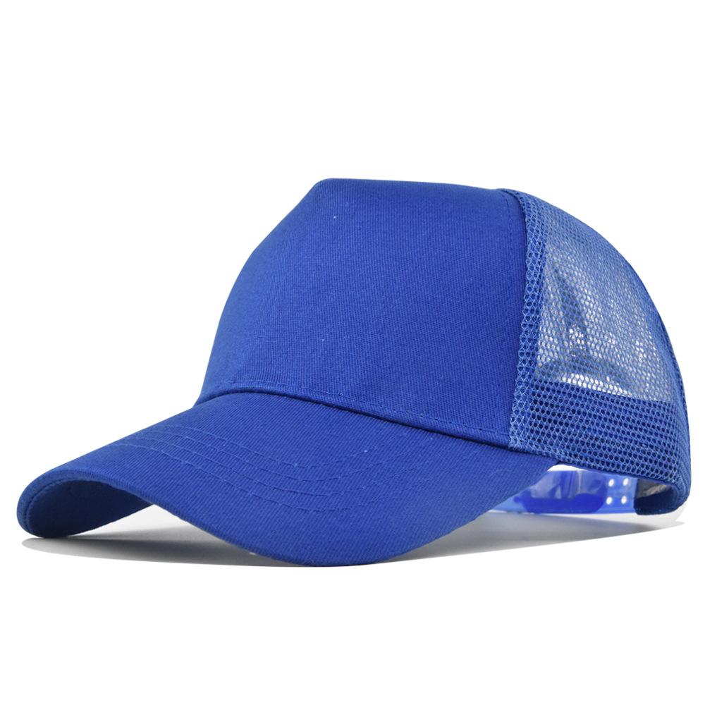 Customized Printing Logo 5 Panels Baseball Cap For Men Women Summer Adult Mesh Cap Advertising Cap Curved Brim Hat Wholesale