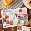 JIANWU Food Research Society Series Vintage Cake Coffee Landscape Material Collage PET Sticker Creative DIY Journal Stationery