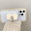 Lace Bow, Rhinestone Love Pendant, Mobile Phone Airbag Bracket, Light Luxury Women'S Model, Paste-Type, Retractable For Watching Dramas