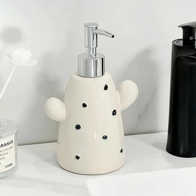 Portable Soap Dispensers Ceramic bottling bottle press type shower gel lotion bottle Bathroom Home Hand sanitizer storage bottle