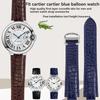 Crocodile leather watch strap For Cartier blue balloon WSBB0025 W69012Z4 14-8mm 16-8mm 18-11mm 20-12mm 22-14mm convex watchband