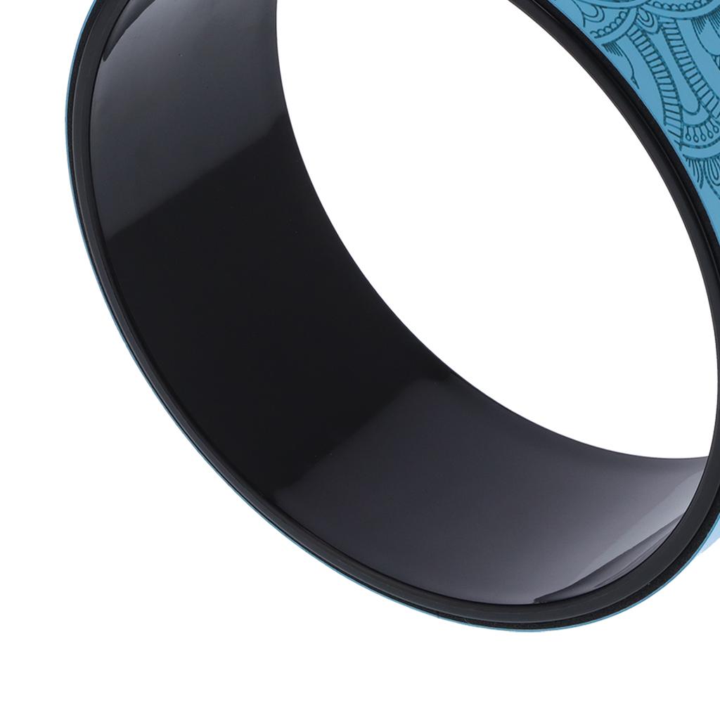 Yoga Back Wheel Roller Blue Stretching Backbends Back Pain Relief Roller Workout Training Tool