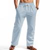 2026 casual versatile striped cotton-linen loose breathable fashion sports men's pants