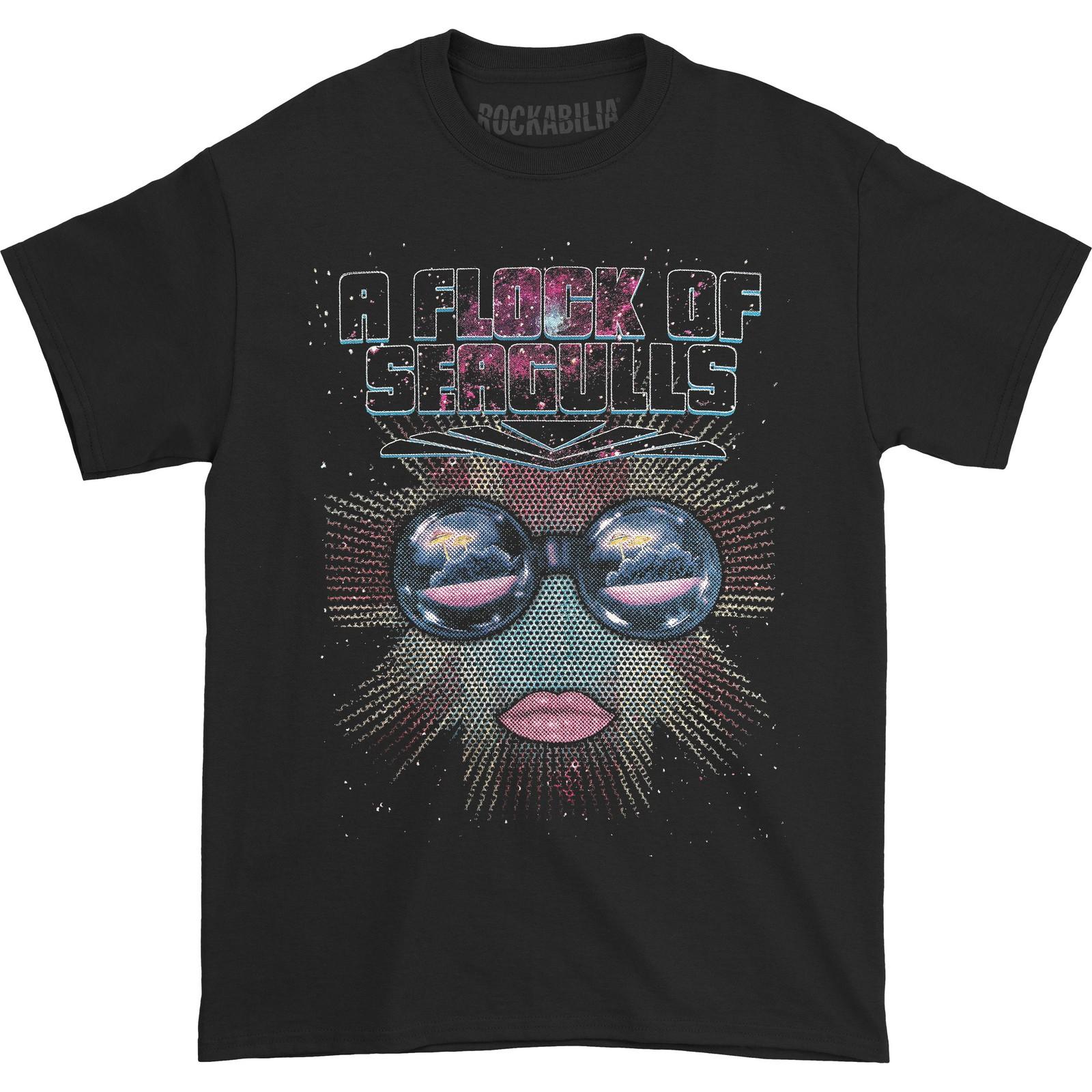 Men s A Flock Of Seagulls Galaxy T-shirt Medium Black XXL