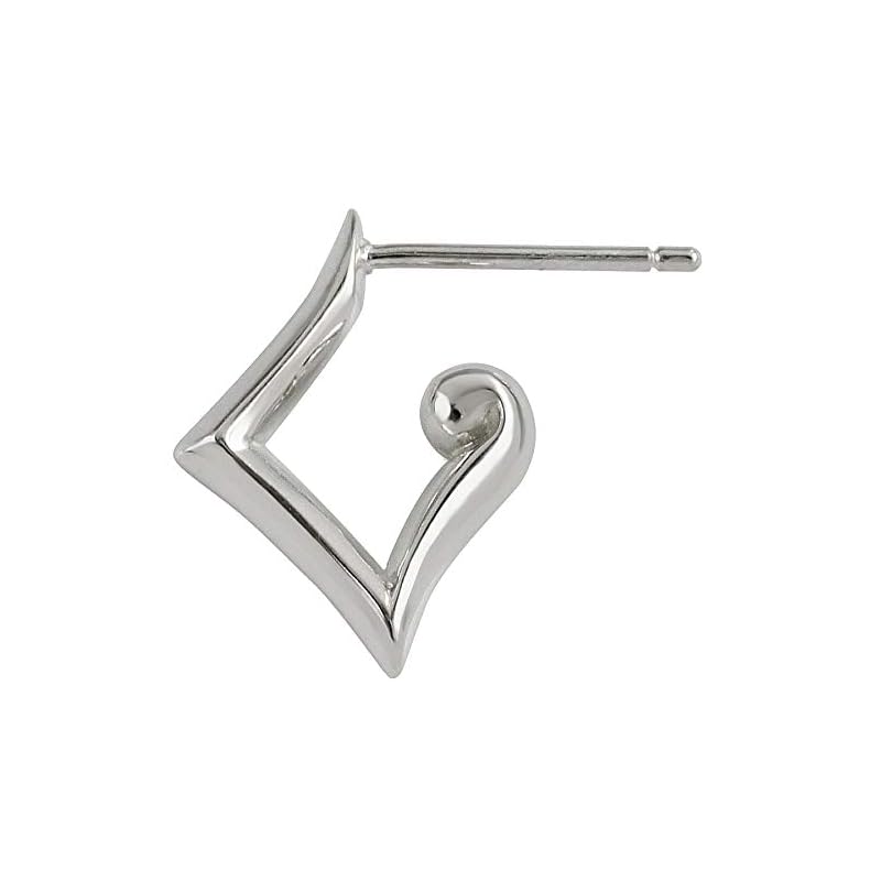 

pi0520-diamond [Brand name: 2PIECES] silver accessories earring studs unisex spade playing cards Sold for one ear diamond
