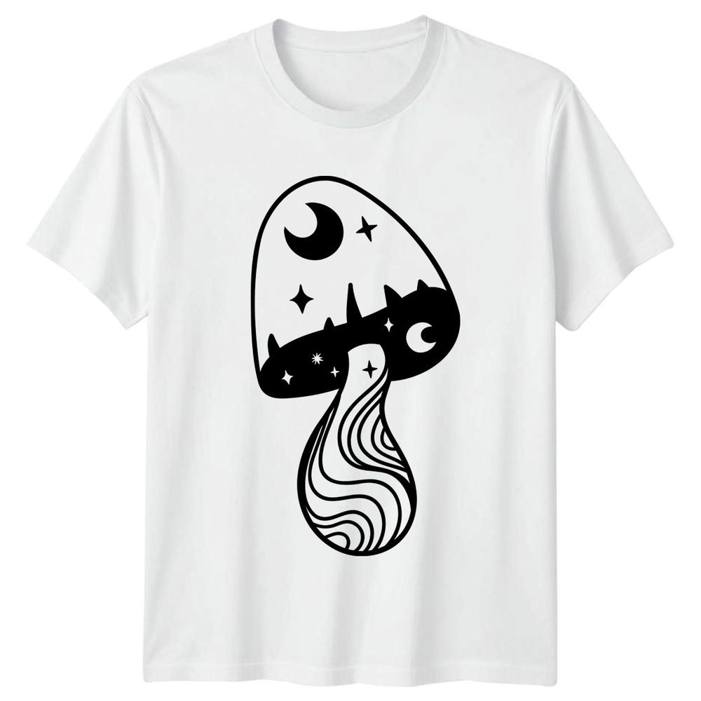 Mystical Celestial Mushroom Unisexs TShirt Boho Fungi Art Birthday Gift For Her S