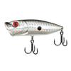 7cm Fishing Lure Hard Bait Popper with Treble Hooks Durable ABS Body Floating Surface Lure for Freshwater and Saltwater Fishing