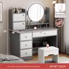 Modern Large Capacity Makeup Vanity with Storage for Bedroom
