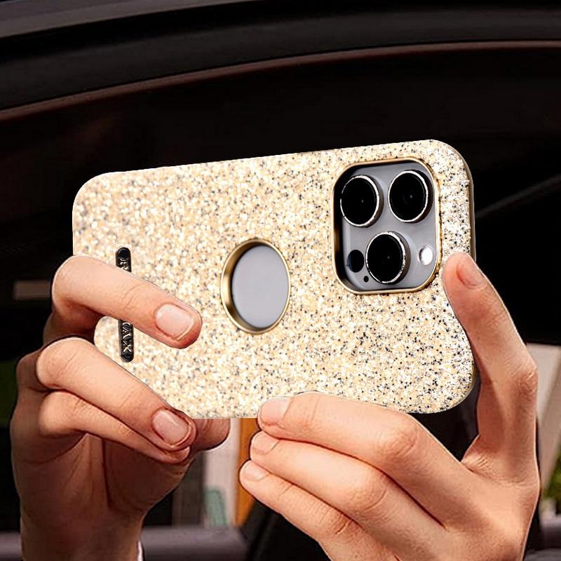 Luxury Glitter Jewel Glossy for MagSafe Phone Case For iPhone 16 Pro Max 15 14 Plus 13 12 Plating Shockproof Magnetic Hard PC Bumper Cover