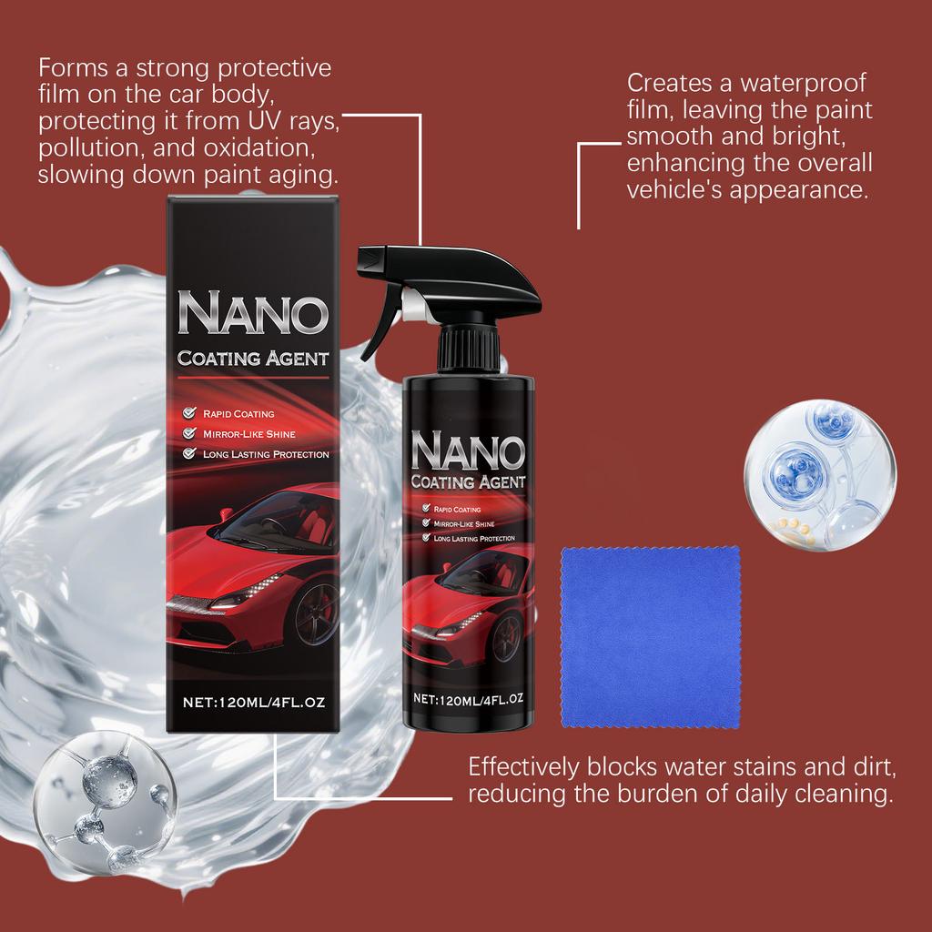 Nano Coating Agent  Car Paint Care  Mirror Gloss Waterproofing Agent 120ml