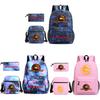 Mortal Kombat Book Bag Threepiece Set With Waterproof Oxford Fabric For Casual Travel