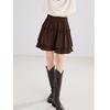 Betu Women's A-Line Double-Layer Hem Short Skirt