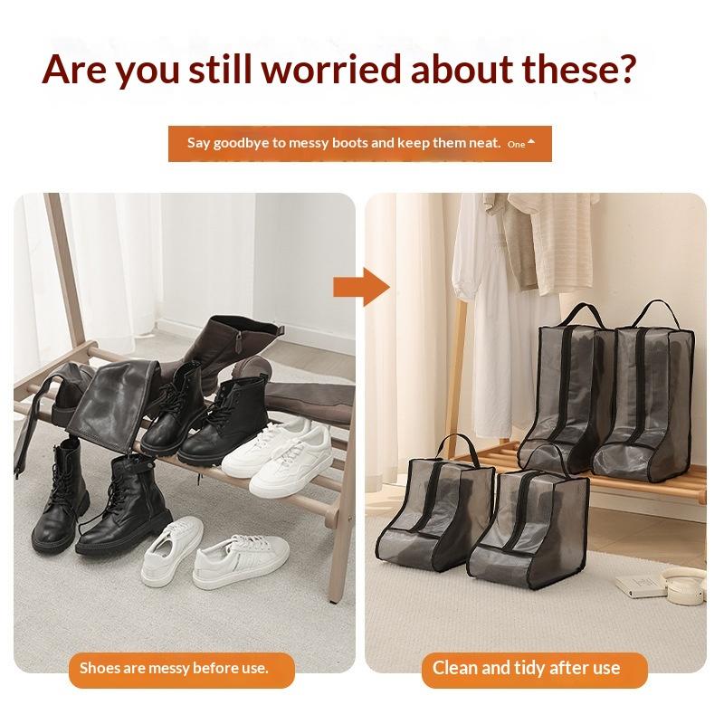 1Pcs Moistureproof Foldable Boot Organizer Portable Waterproof Shoes Dust Cover Dustproof Storage Bags For Travel