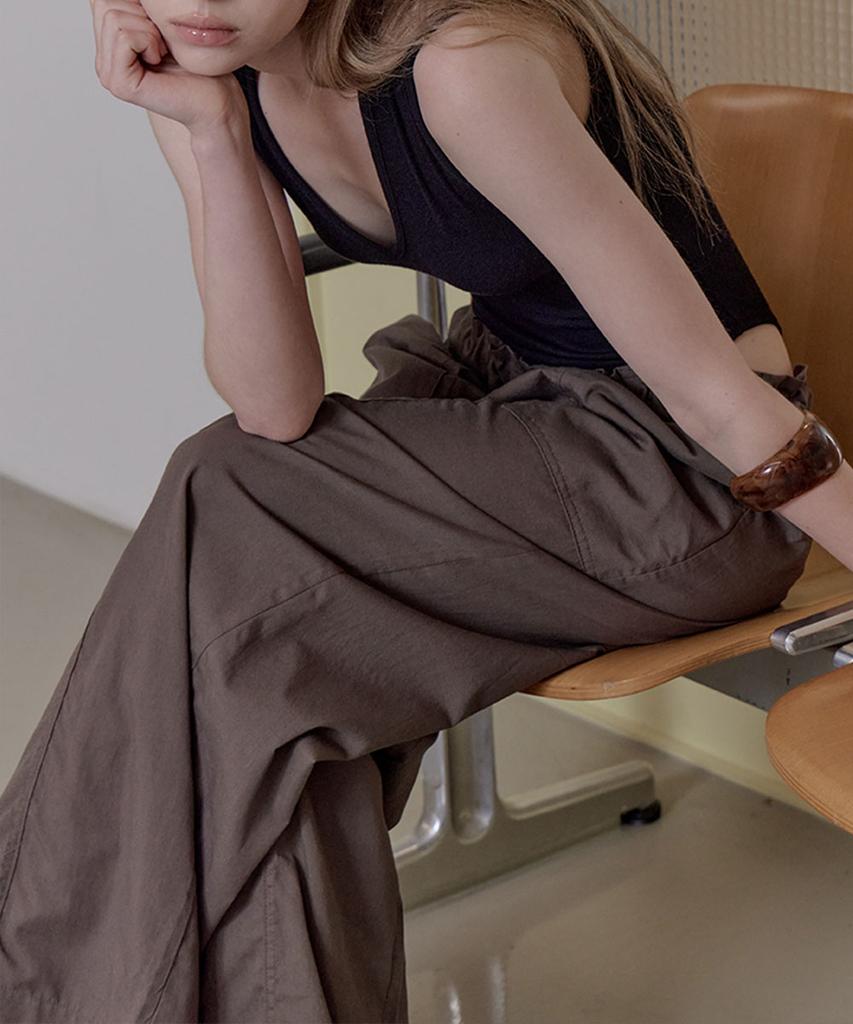 Deoenel String-Free Pants - [Khaki Brown]