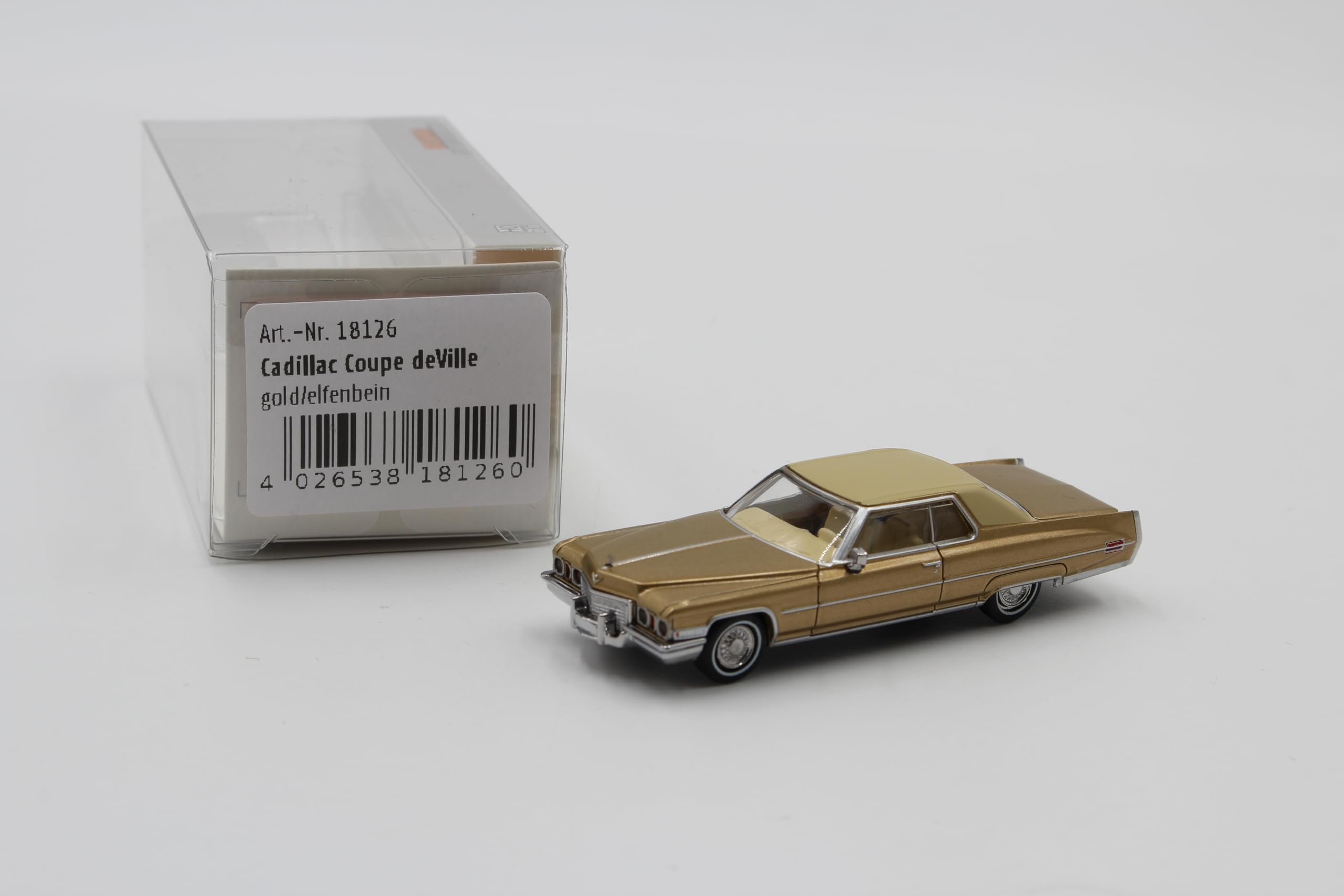 

BREKINA Cadillac DeVille Coupe Gold BREKINA Coupe deVille HO Scale Mini Car 1/87 золотой