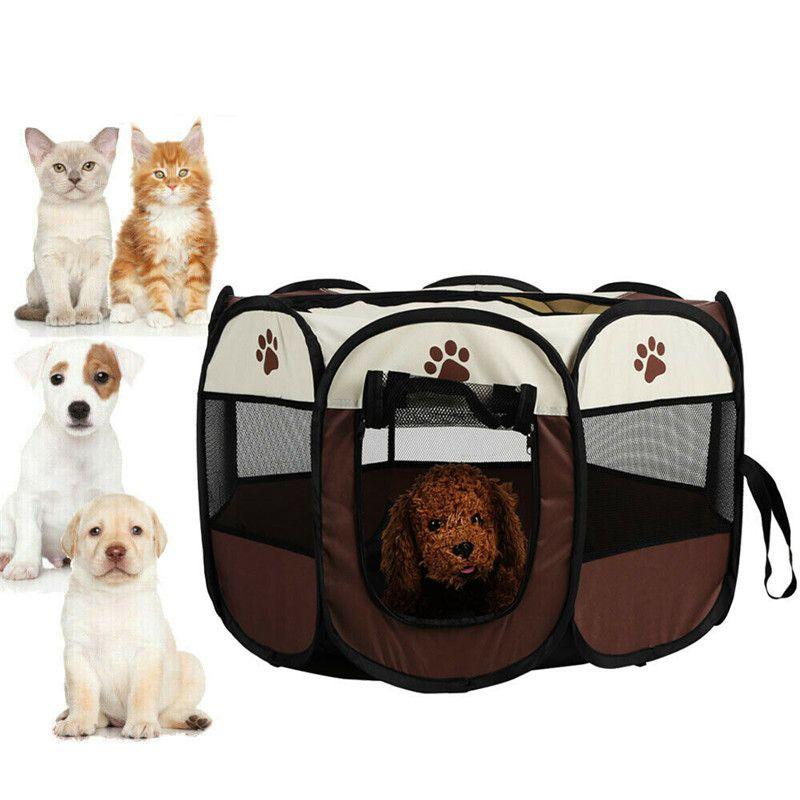 Tenda Kennel Portatile per Animali Domestici Design Ottagonale per Facile Montaggio e Riposizionamento