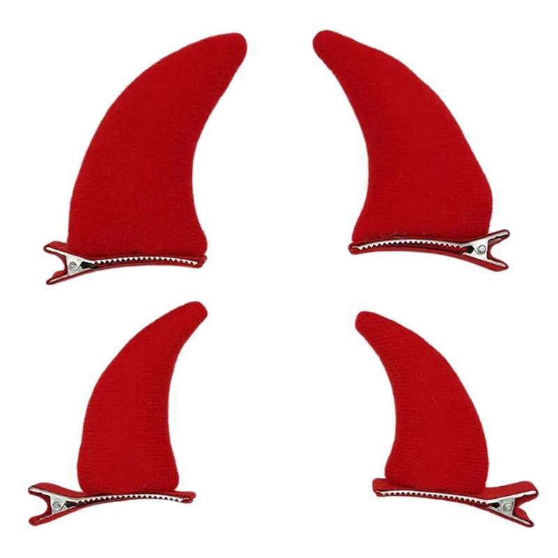 Horn Haarspange Cartoon Muster Haarnadel Rollenspiel Kostüm Haarspangen Verstellbar für Halloween Feiertagsparty