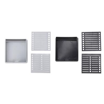2Pcs Sticky Note Holder with Stencil Multifunctional Sticky Note Dispenser Holder for 3x3inch Self