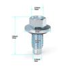 Oil Pan Drain Plug Bolt w/ O-Ring For Chevrolet For Buick For Cadillac For GMC 11562588 24100042 03538469 96829610 11518377