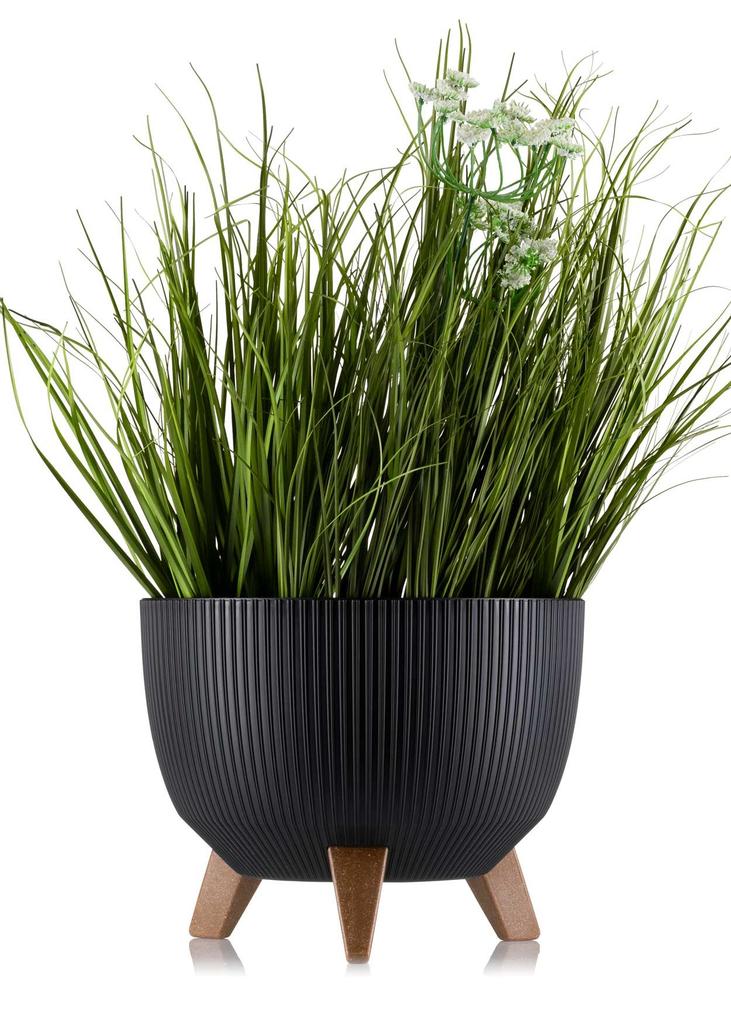 Donica Rosa Linea Eco Czarna 29Xh18 Cm