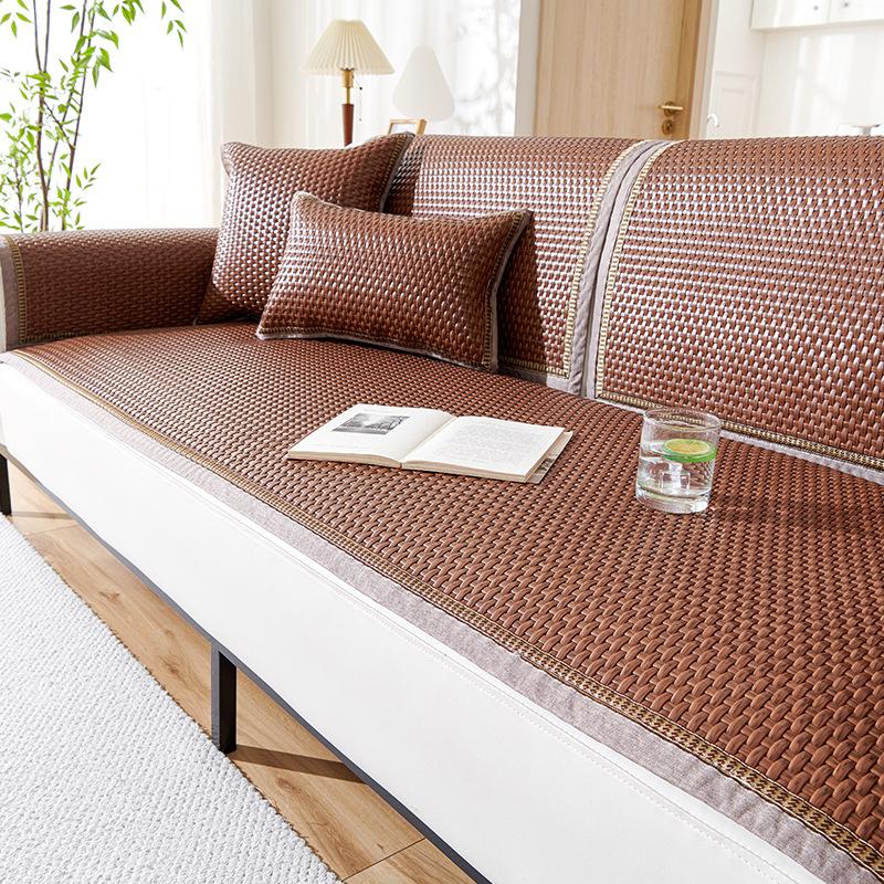 Vysoce kvalitní PE ratanová pohovka letní letní polštářek protiskluzová potahová látka