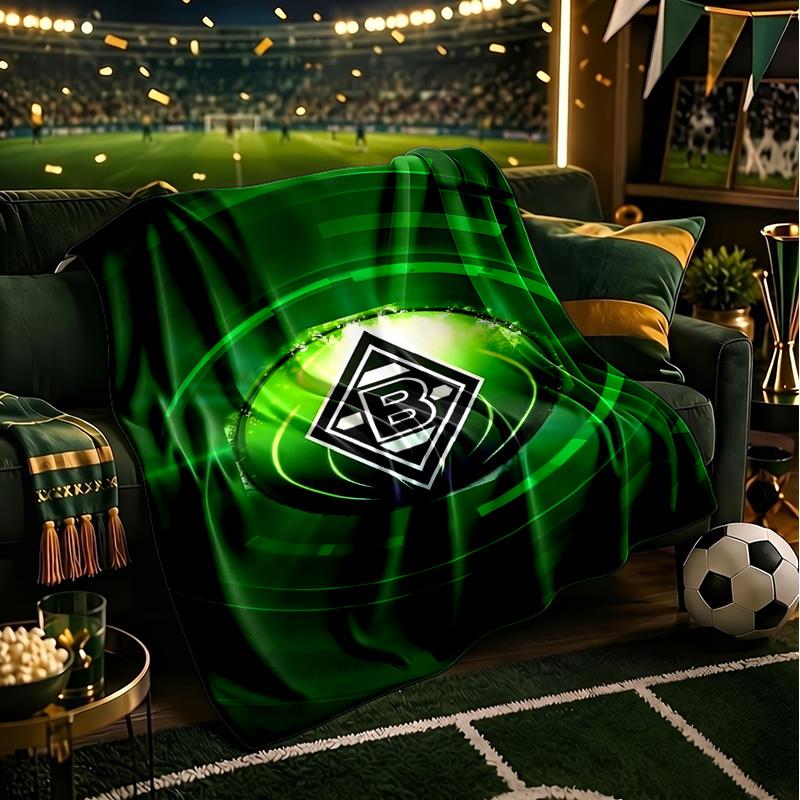 Coperta con Emblema di Monchengladbach Leggera Coperta Ideale per il Letto Perfetta per Viaggi, Campeggio, Soggiorni, Uffici, Divani, Regalo di Natale per tifosi