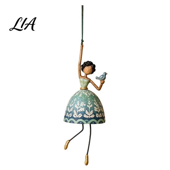 Boho Balcony Decor Dancing Lady Hanging Ornament for Home Decor, Elegant Art Sculpture, Unique Figurine Creative Pendant Indoor Outdoor Window