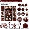 Holiday Hanging Ornaments Sturdy Plastic Christmas Ornaments Candy Cane Ornament Reusable Flocked Christmas Ornament Set