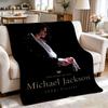 Michael Jackson Pop Printed Flannel Blanket Cozy Comfortable Fleece Blanket For Office Sofa Home Decor Memorial Gift