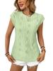 Summer Round Neck Jacquard Short Sleeved Loose T-shirt