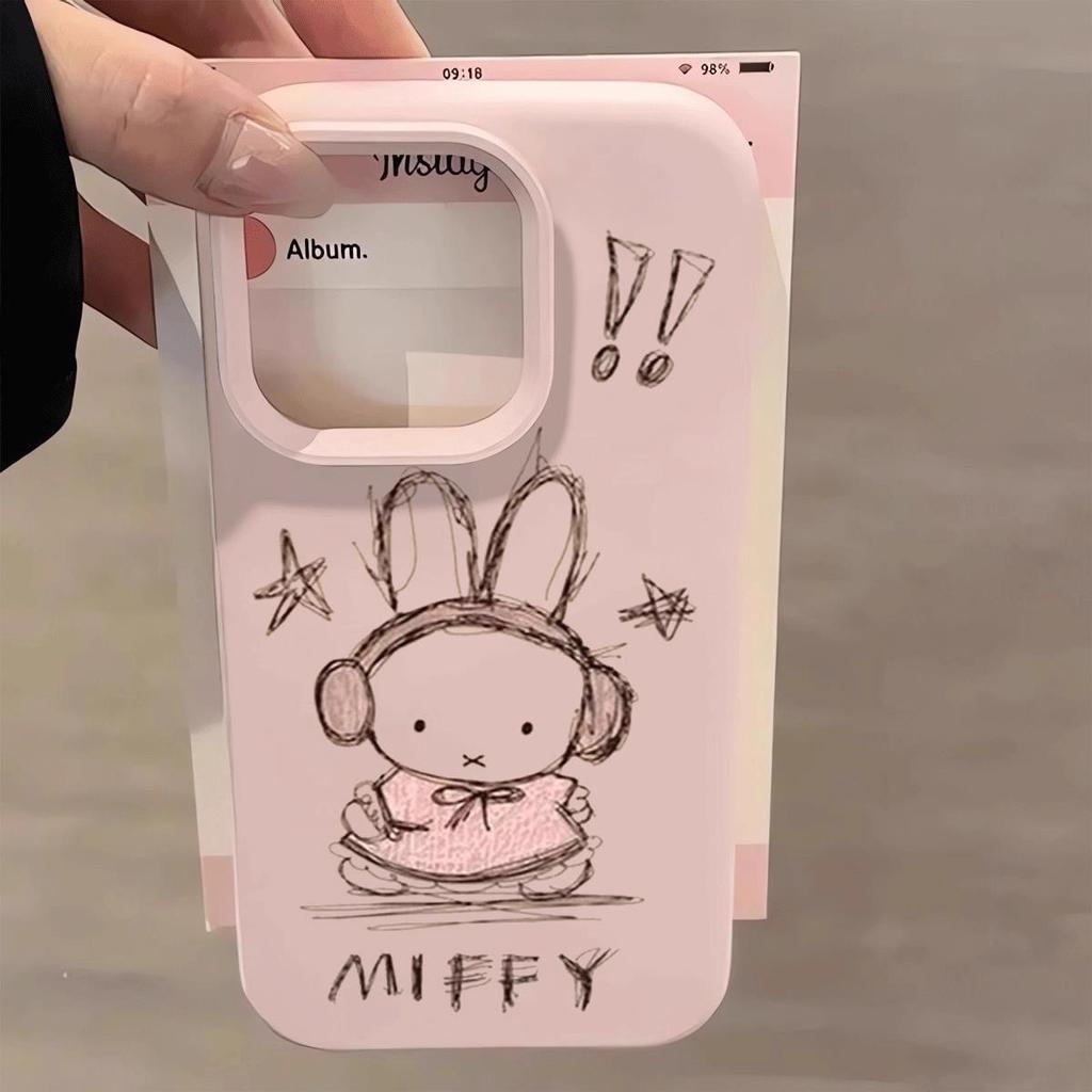Cute Cartoon Sketch Exclamation Mark Miffy Rabbit for IPhone17promax for Apple 15 Mobile Phone Case 14 New