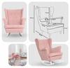 Fotel uszak bujany skandynawski welur pudrowy Hunter Family Meble różowy