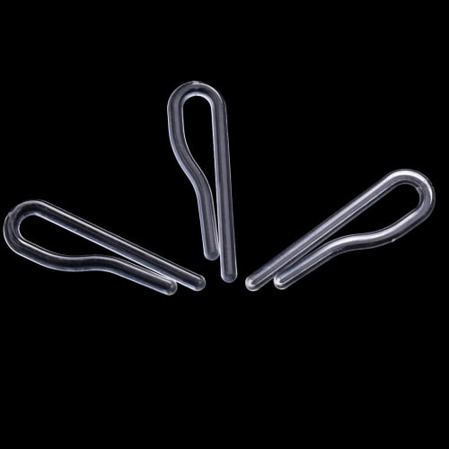 Prettyia Approximately 100 Pieces Plastic Shirt Collar Pins, Craft Pins, Concealed Clips, Transparent Peg Clips