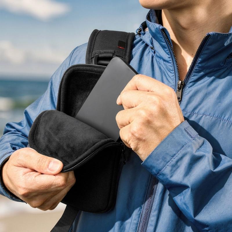 900D Nylon Carrying Case Phone Bag For Original Gen 3 Wireless Speaker With Adjustable Shoulder Strap Black