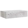 Vidaxl Półka Ścienna Z Szufladą, Szarość Betonu, 40X23,5X10 Cm, Mdf
