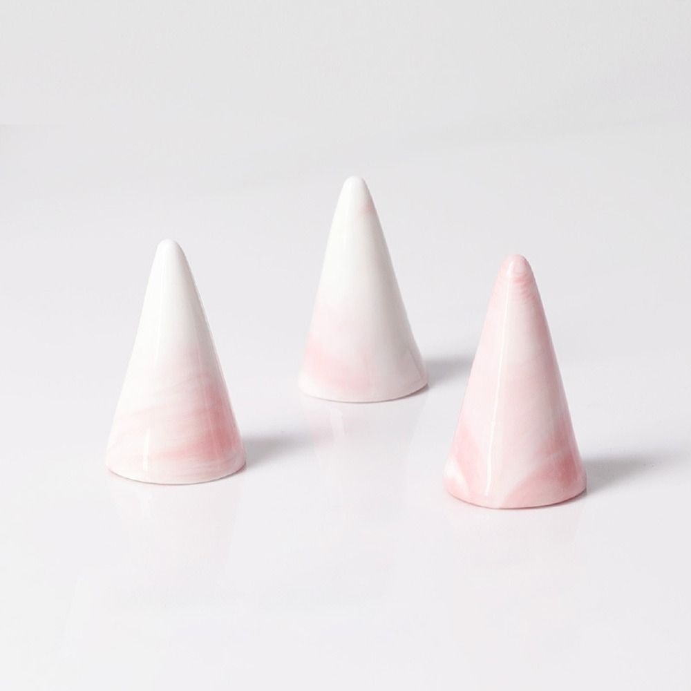 Ceramic Niche Design Ring Storage Rack Finger Ring Holder Jewelry Display Stand Ring Display Stand