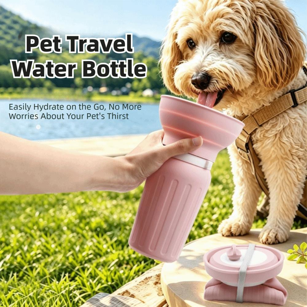 Portable Outdoor Pet Water Cup Foldable Dogs Drinking Dispenser Travel Dog Water Bottle Walking