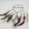 Haarschmuck Damen Hippie Verstellbarer Kopfschmuck Boho Pfauenfeder Haarband Stirnband