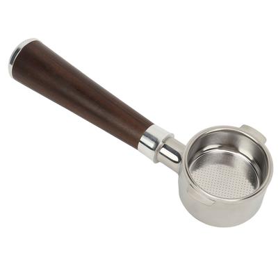 Portafiltru fără fund de 51 mm cu 2 urechi pentru aparatul de cafea Delonghi din oțel inoxidabil fără fund