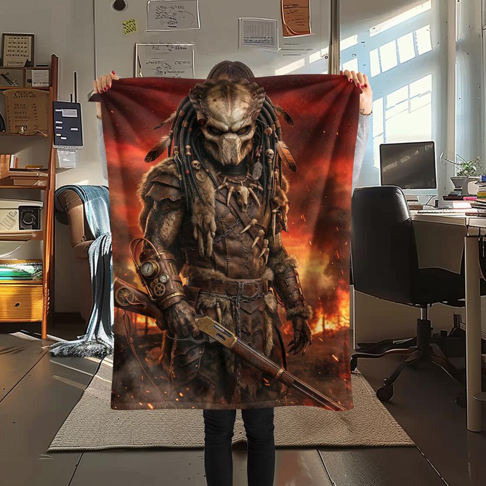 Fire Train Gorilla Death Print Flannel Blanket,High Quality Comfortable for All Seasons,Home Decor,Warmth and Comfort,Perfect for Christmas Gifts