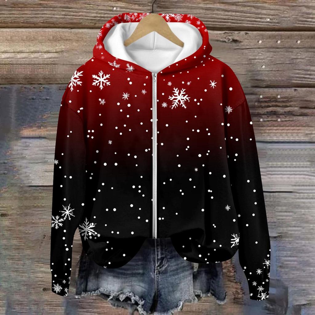 Jackets For Women Long Sleeve  Zip Up  Print Outerwear Casual Jackets