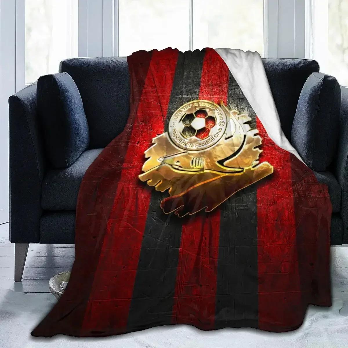 

Hapoel Haifa All Season Fleece Blanket Throw Ultra Soft Flannel Blanket Digital Printed Premium Fluffy Microfiber Fleece 130x150CM