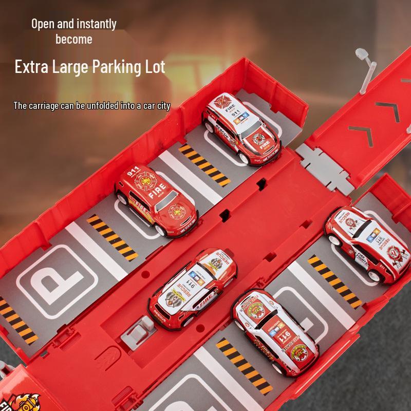 American Big Truck Sliding & Folding Deformation Racing Track Toy Set for Kids