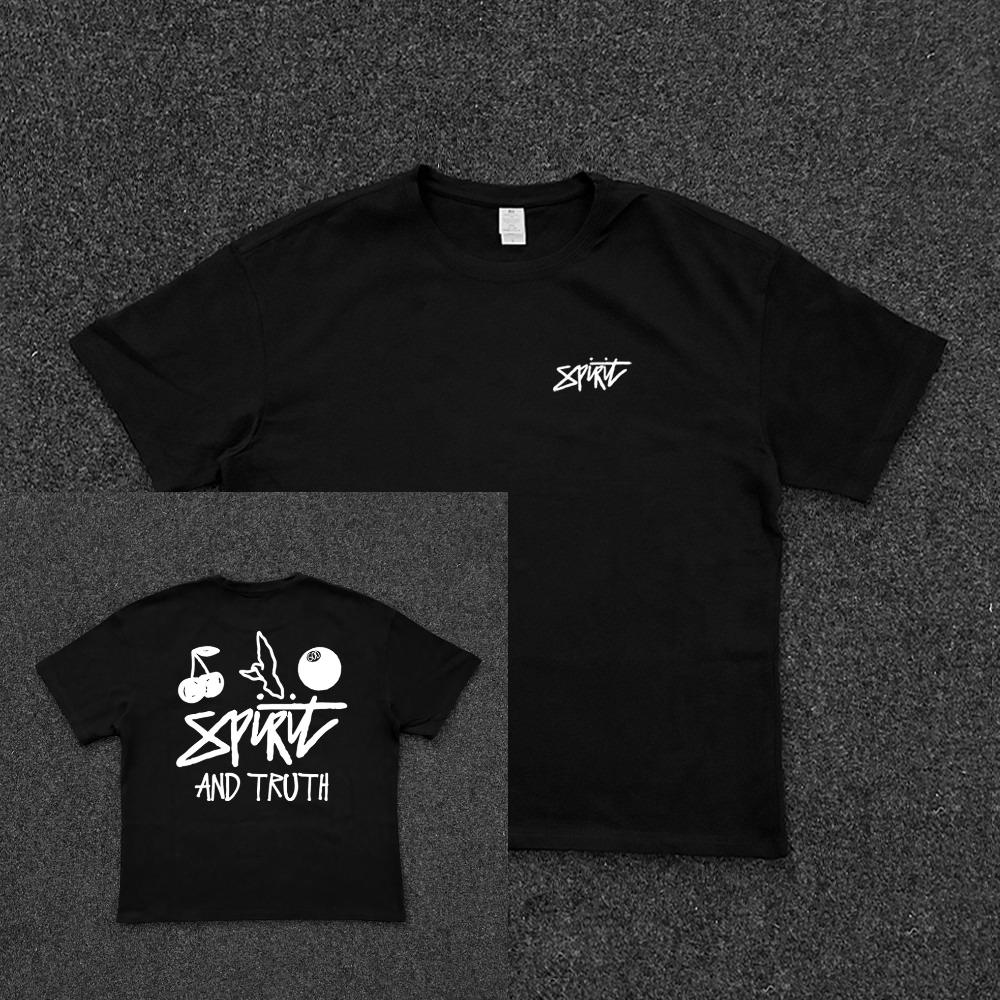 Oversized Personalized Black and White Basic Cotton Shortsleeved Tshirt S