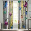 Color Butterfly Birch Forest Chiffon Sheer Curtains for Living Room Bedroom Home Decoration Window Voiles Tulle Curtain