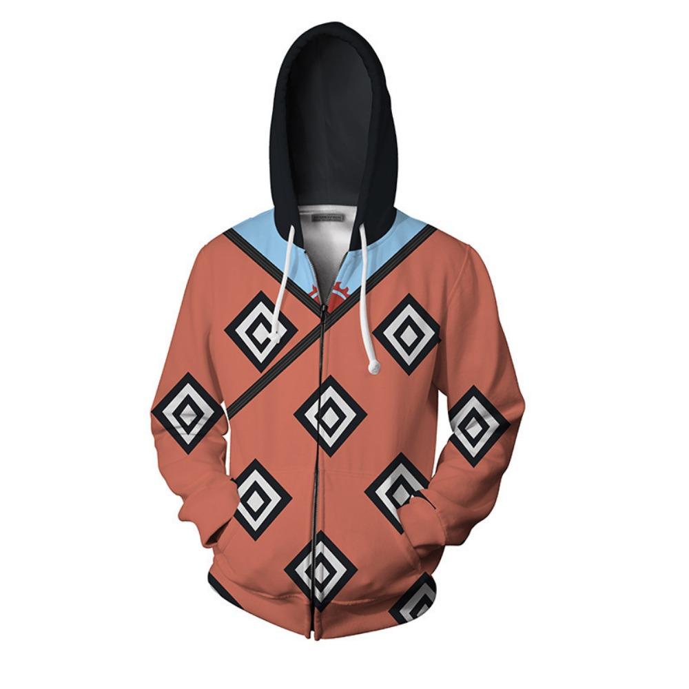 

6 цветов Новая мода 3D-принт ONE PIECE Аниме Толстовки на молнии Толстовки с капюшоном Толстовки Харадзюку Хип-хоп Толстовки XXS коричневый