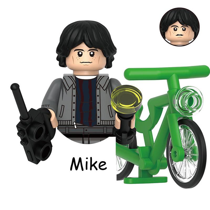 The Terrible Movie Upside Down Dustin Mike Lucas Will Eleven Model Building Blocks Enlighten Action Figure Toys For Children