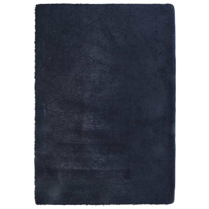 VidaXL Tapis shaggy à poils longs bleu marine 120x170 cm polyester, tapis, tapis de chambre, tapis moderne, tapis de salon, 4102827
