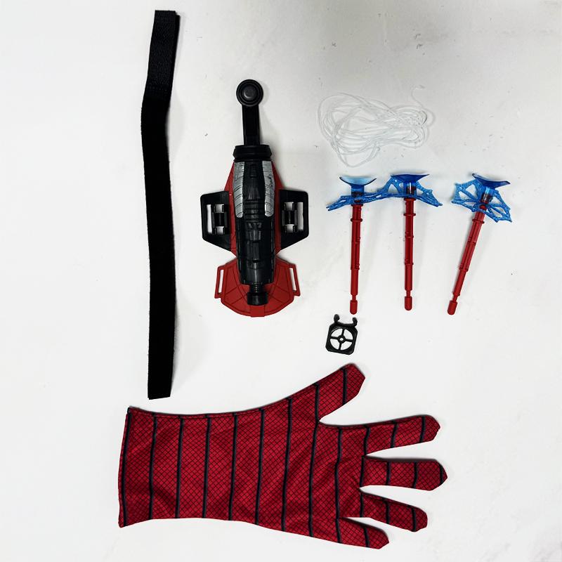 Spider Hero Hero Launcher Spinning Spider-Man Launcher Plush Bullet Gun Suction Mug Ejection Plaything Children's Celebration Present