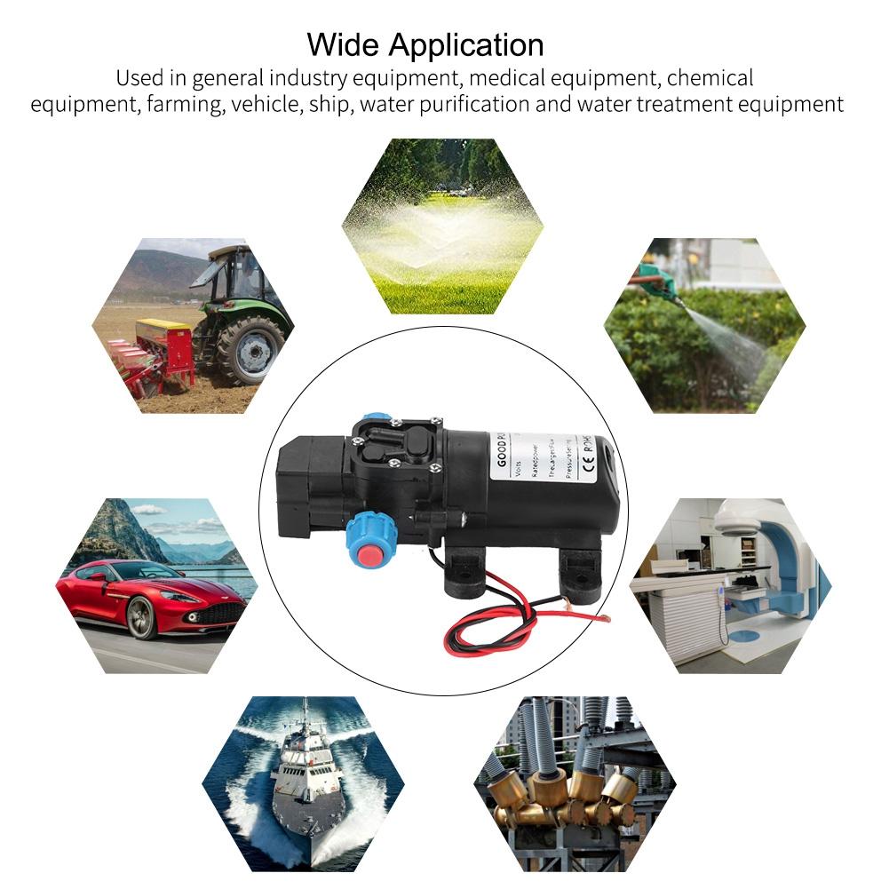 12V 60W Water Pump 5L Min Micro Diaphragm Pump for Caravan Camping Boat